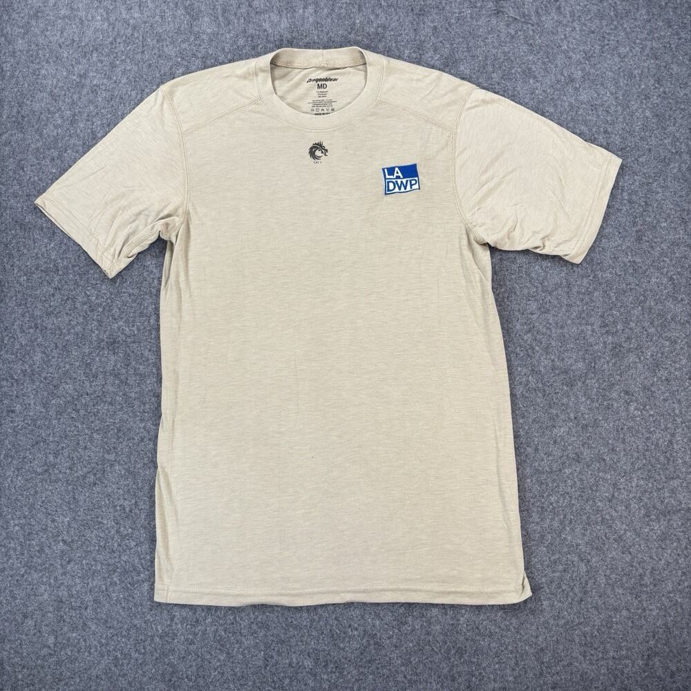 DragonWear Pro Dry FR Shirt Mens Medium Tan CAT 1 Arc Rated DFDS1272 LA DWP
